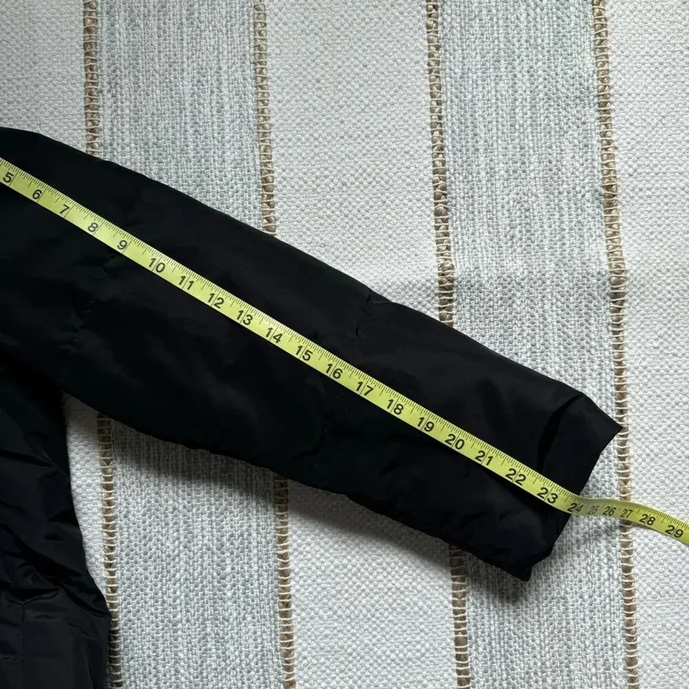 Max Mara Weekend Black Zip Up Long Reversible Puffer Coat Women’s Size US 14 - Picture 10 of 11